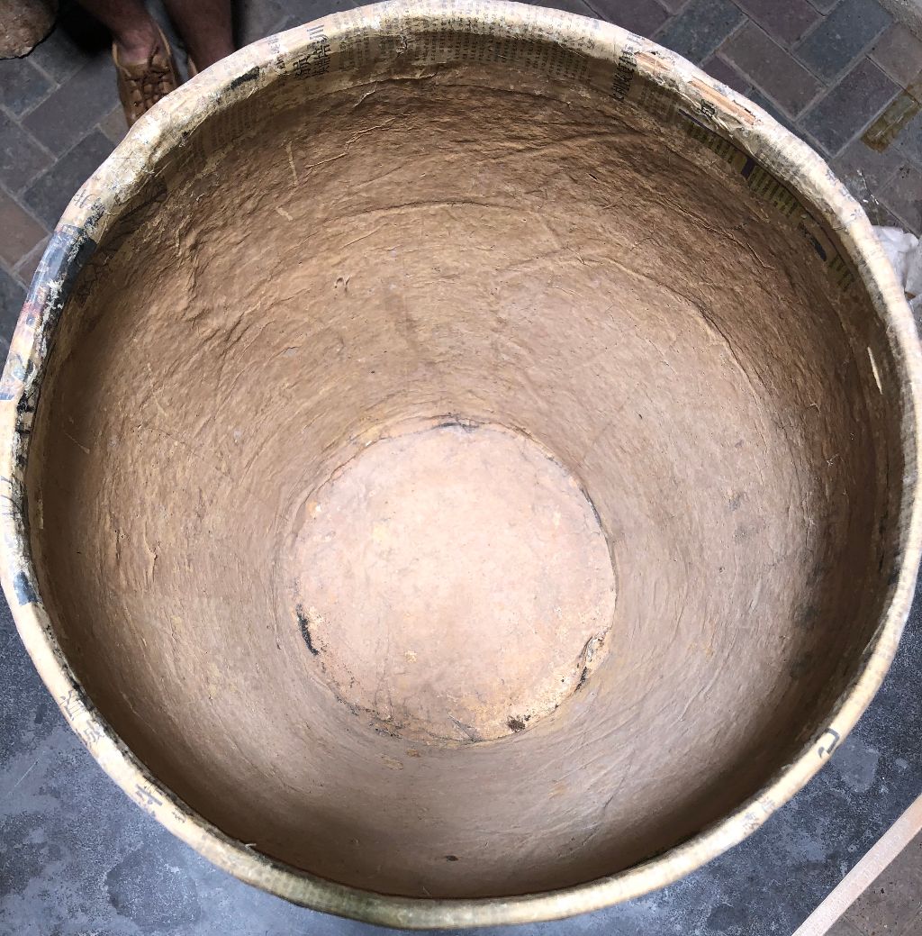 Large Paper Mache Chinese Plant Holder Vintage (Peacock) - Edwina Alexis