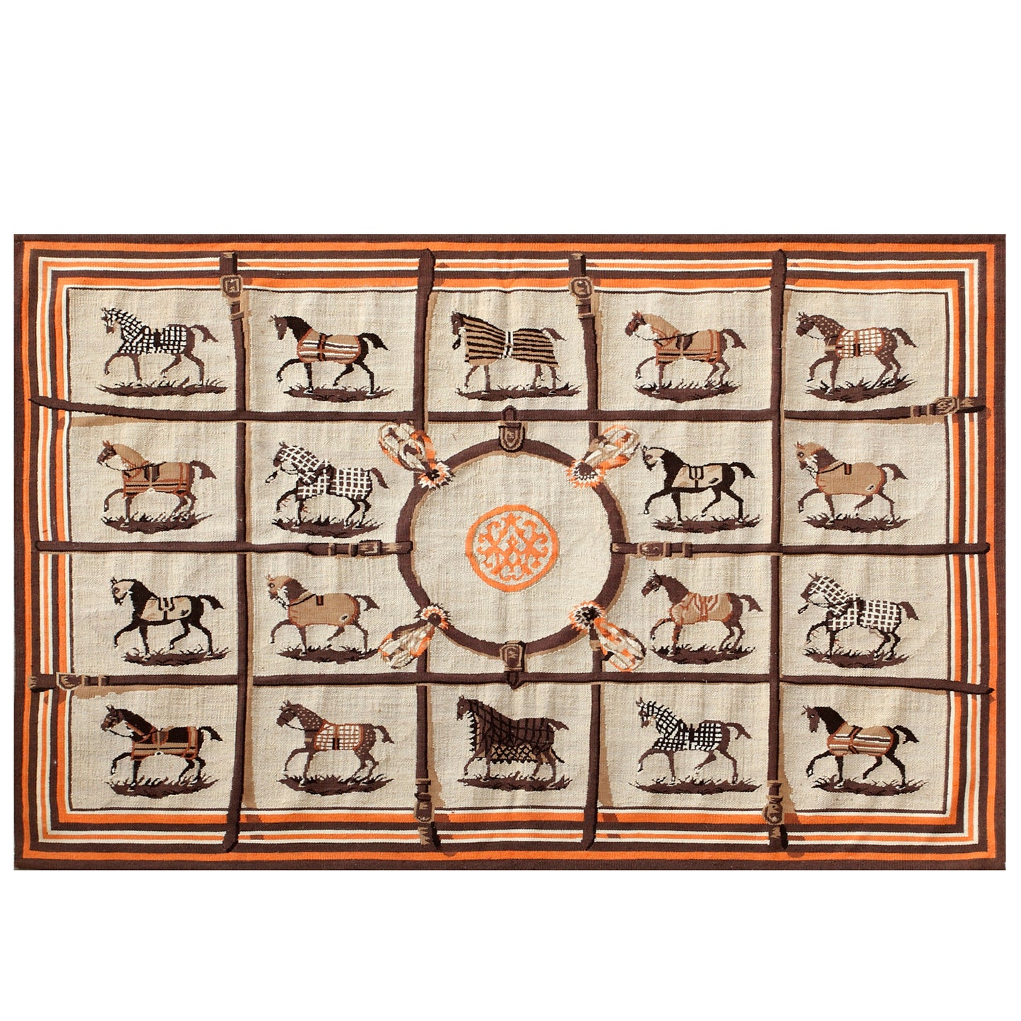 Equestrian Aubusson Area Rug - Edwina Alexis