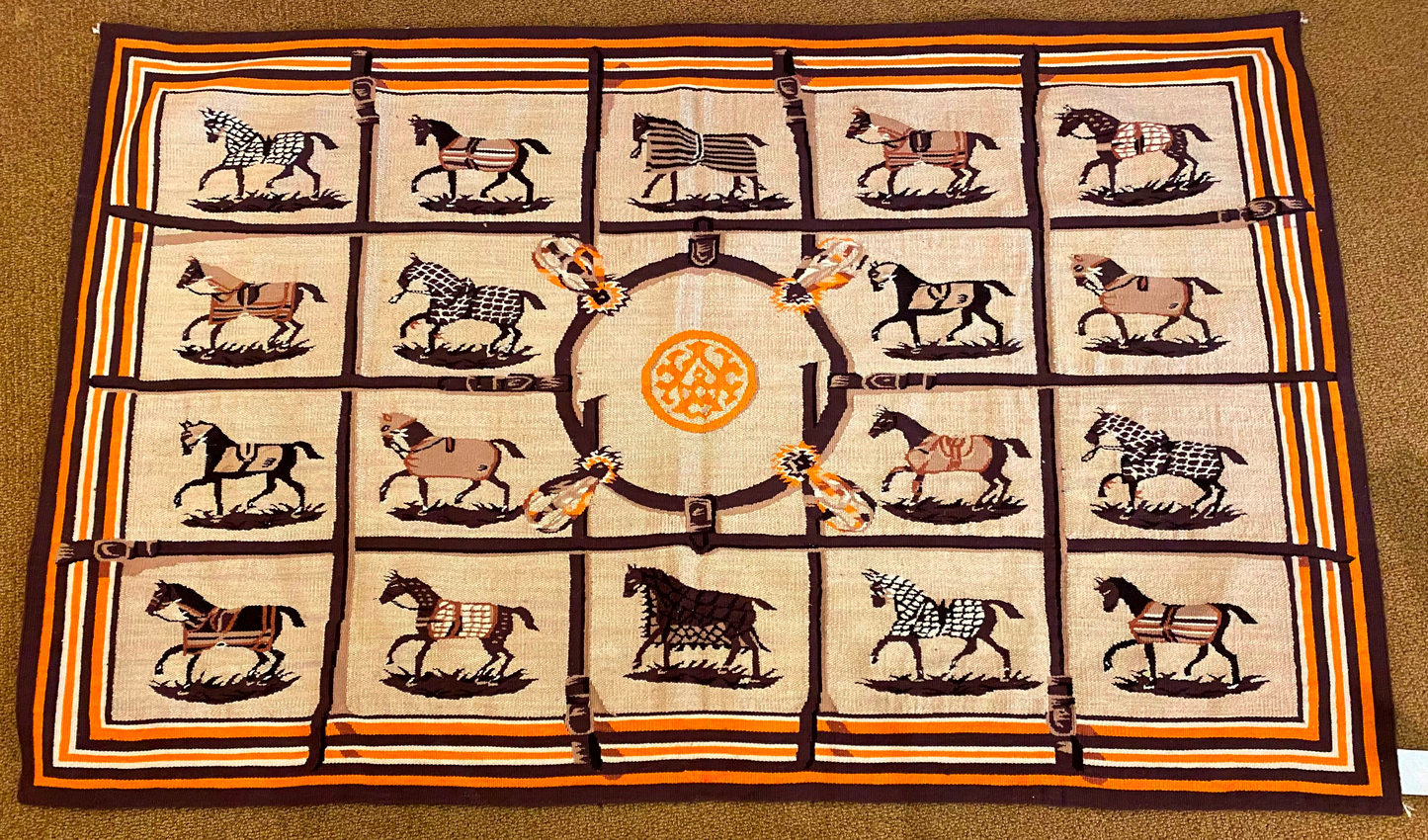 Equestrian Aubusson Area Rug - Edwina Alexis