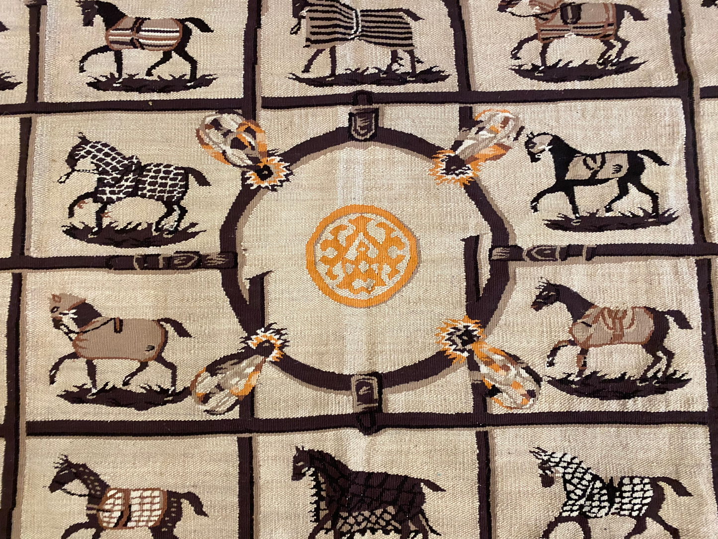 Equestrian Aubusson Area Rug - Edwina Alexis