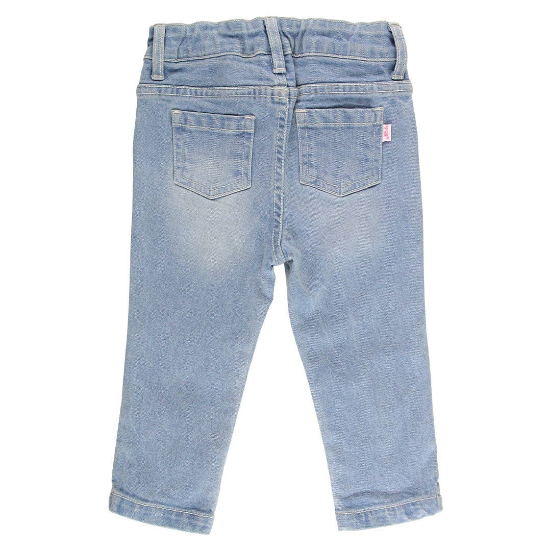 Girls Light Wash Denim Skinny Jeans: Blue / 2T
