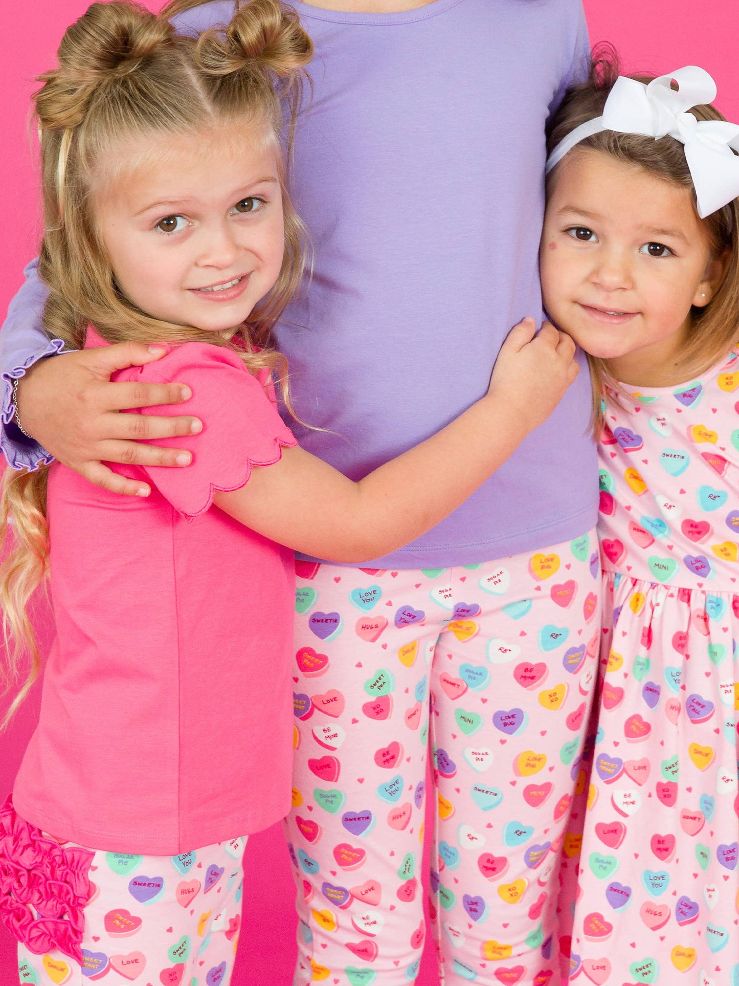 Girls Hot Pink Knit Short Sleeve Scallop Tee: Pink / 18-24m