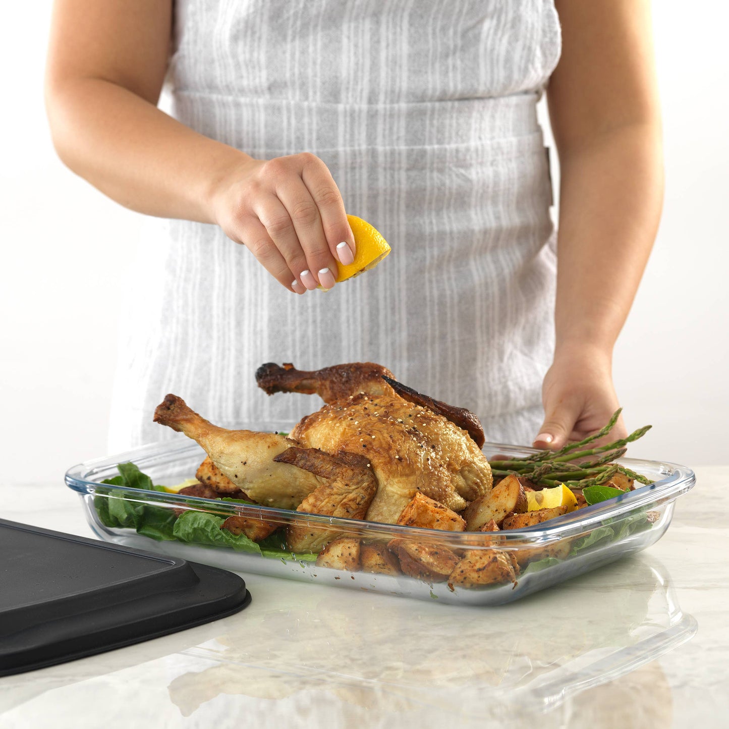 JoyFul Oven To Table Glass Casserole Baking Dishes with Lids