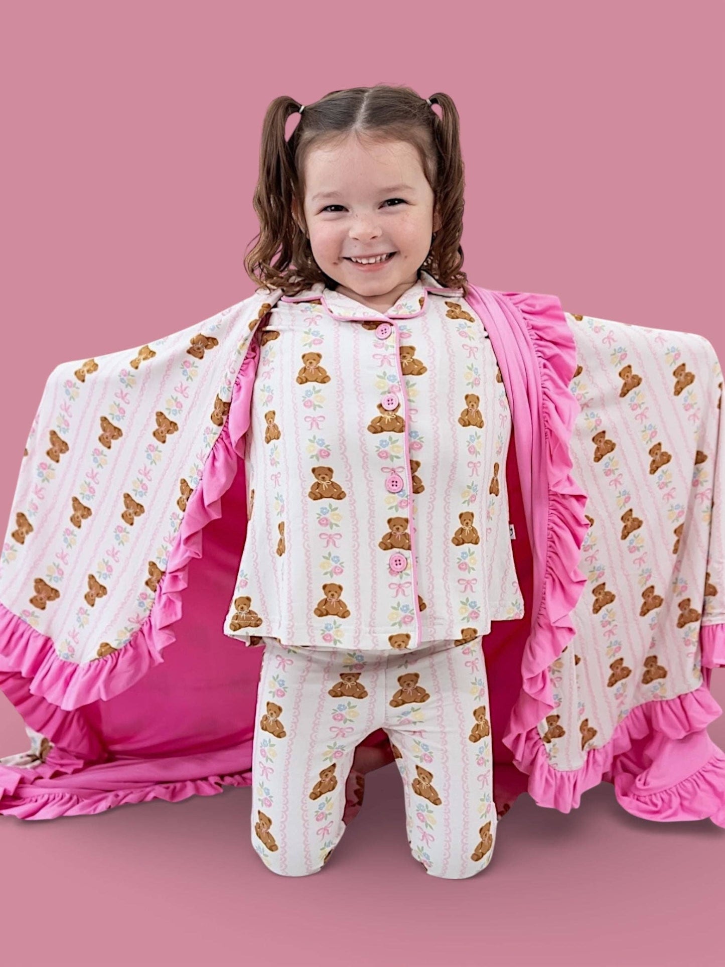 BEAR-Y BLOSSOMS DREAM GIRL'S FLARE SET: 2T