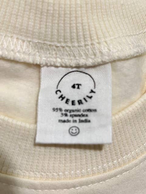 Blank Organic Cream Crewneck Sweatshirt infants/toddlers : 2T