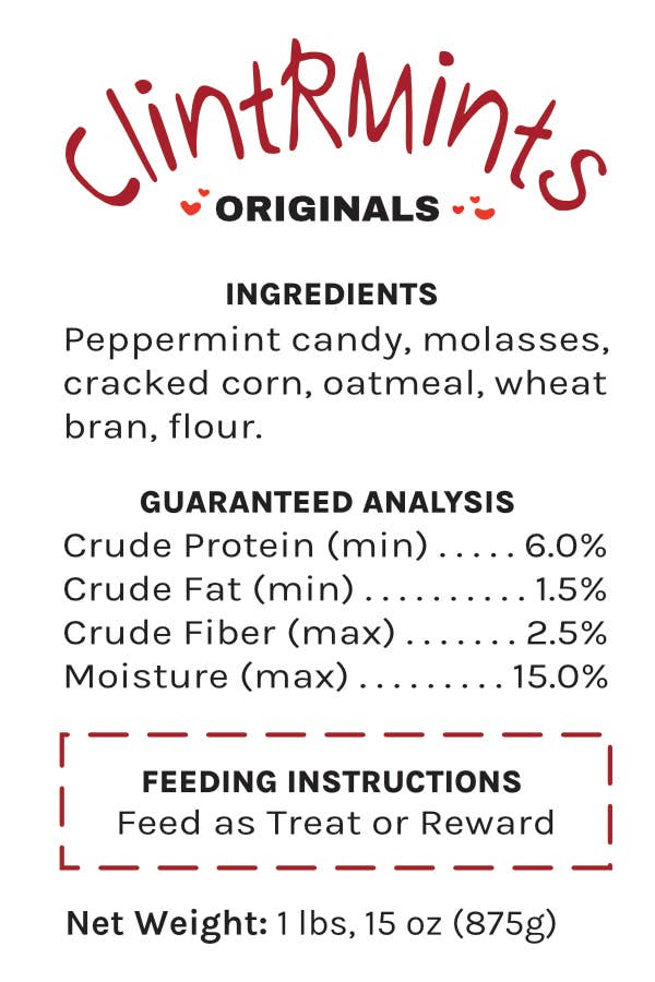 ClintRMint Horse Treats Original Flavor: Tall Container
