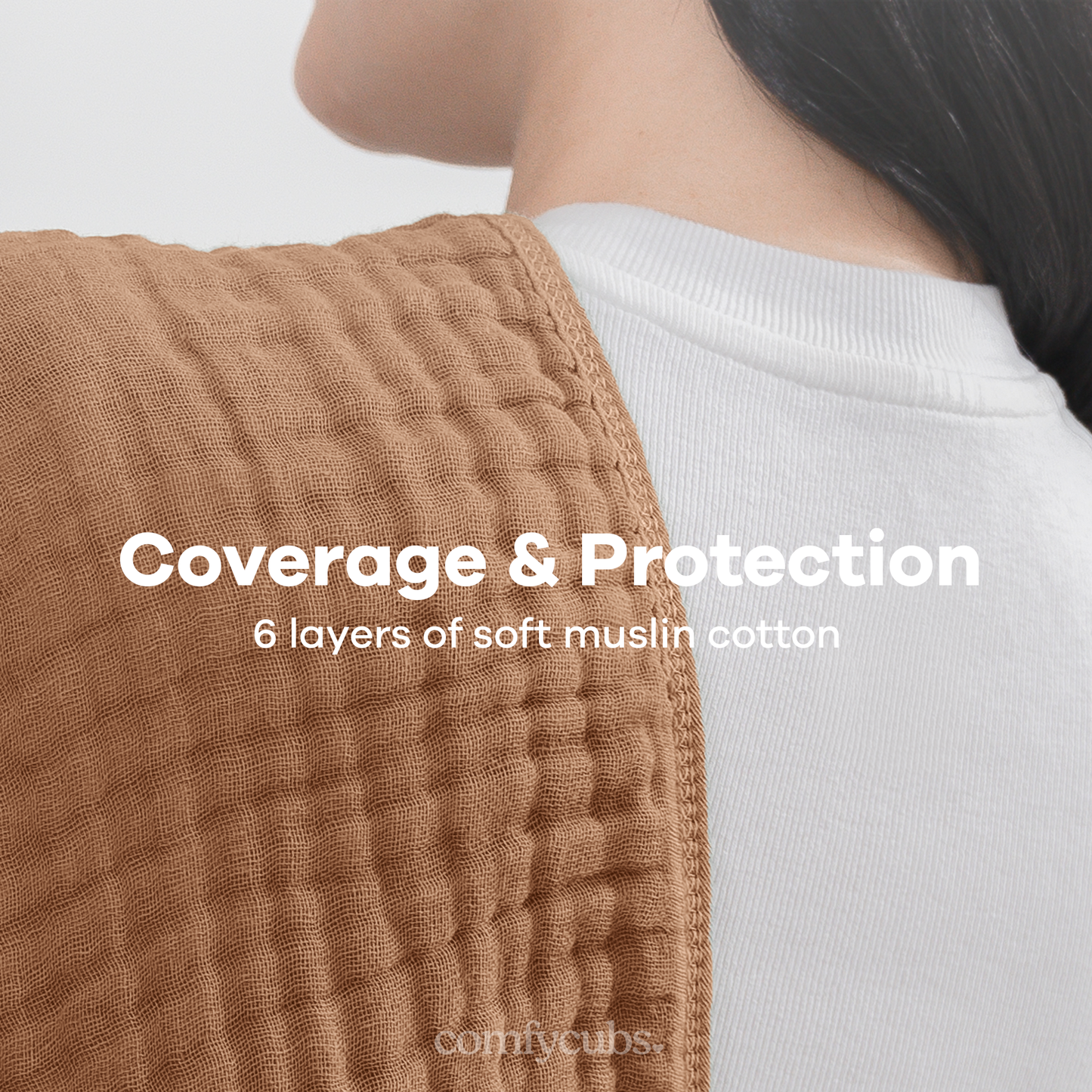 Muslin Burp Cloths by Comfy Cubs: White / 6-Pack 20”X10”