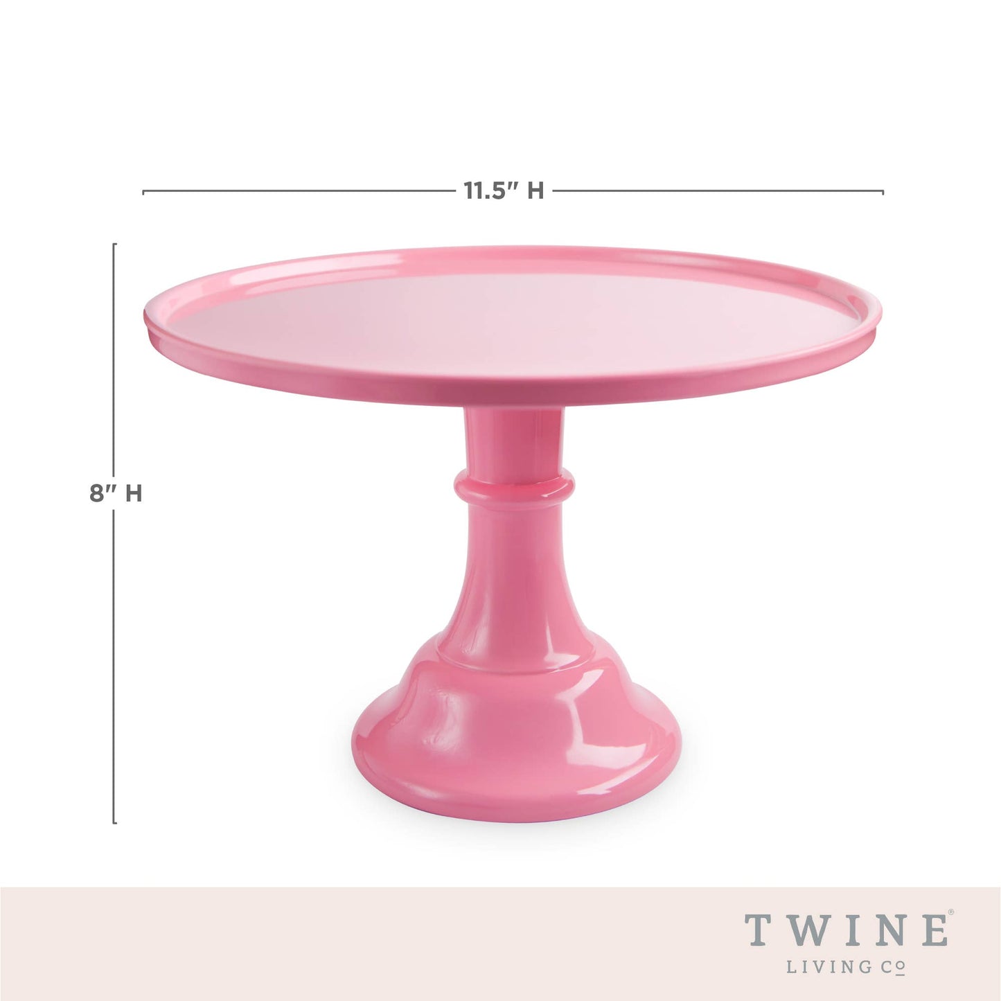 11.5" Collapsable Melamine Cake Stand - Pink - Edwina Alexis