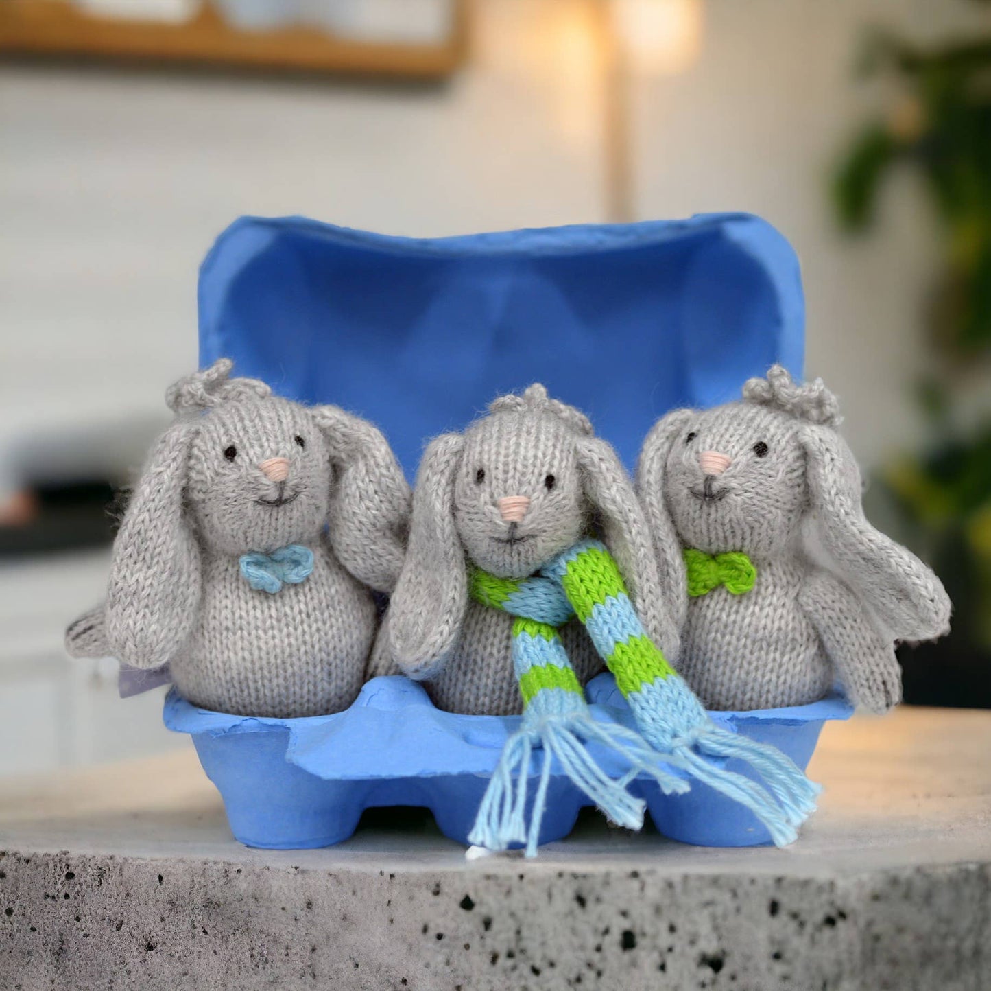 Small Blue Egg Carton Display