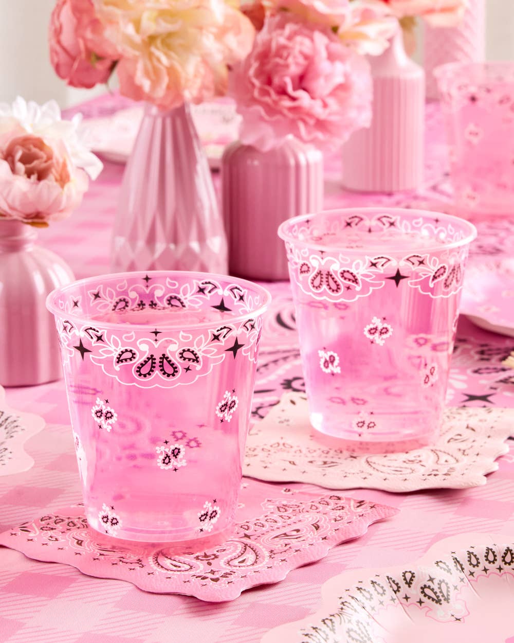 Cowgirl Cups | western party, pink bandana, yeehaw