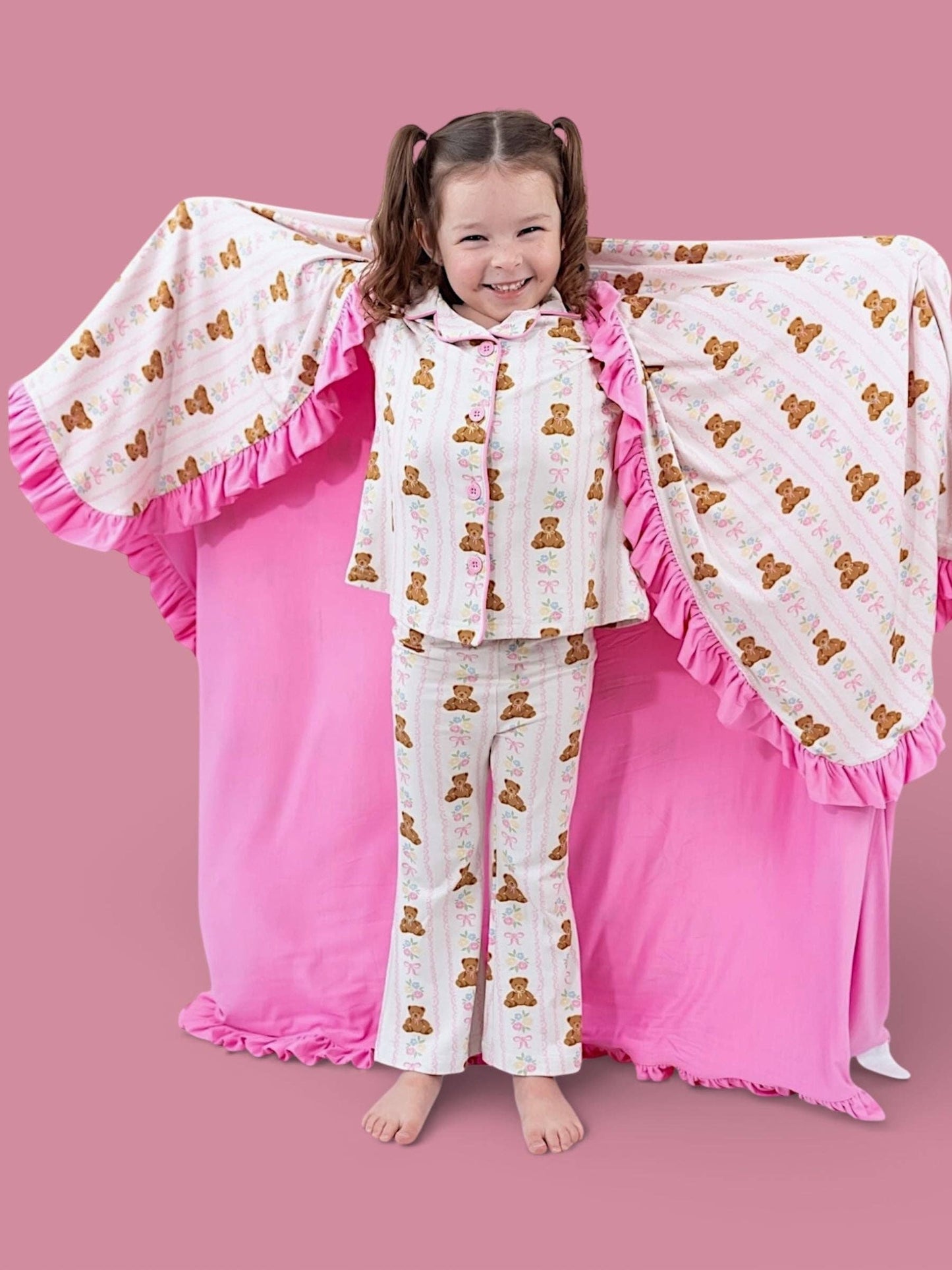 BEAR-Y BLOSSOMS DREAM GIRL'S FLARE SET: 2T