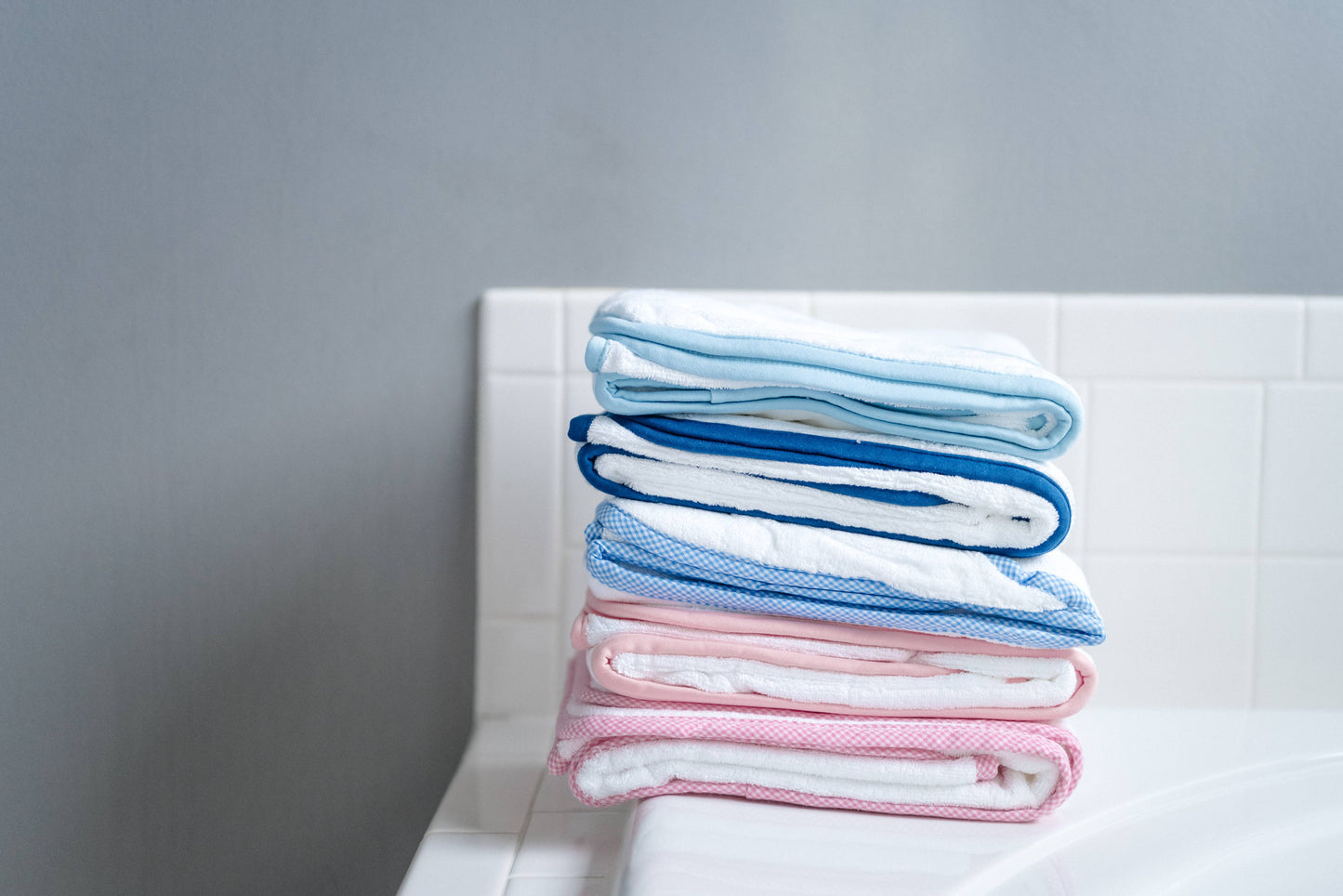 Hooded Terry Bath Towel for Baby and Toddlers | Plush Terry: Pink Gingham