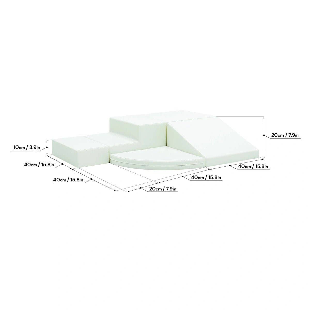 Soft Play Foam Block Set - Corner Climber: Multi color