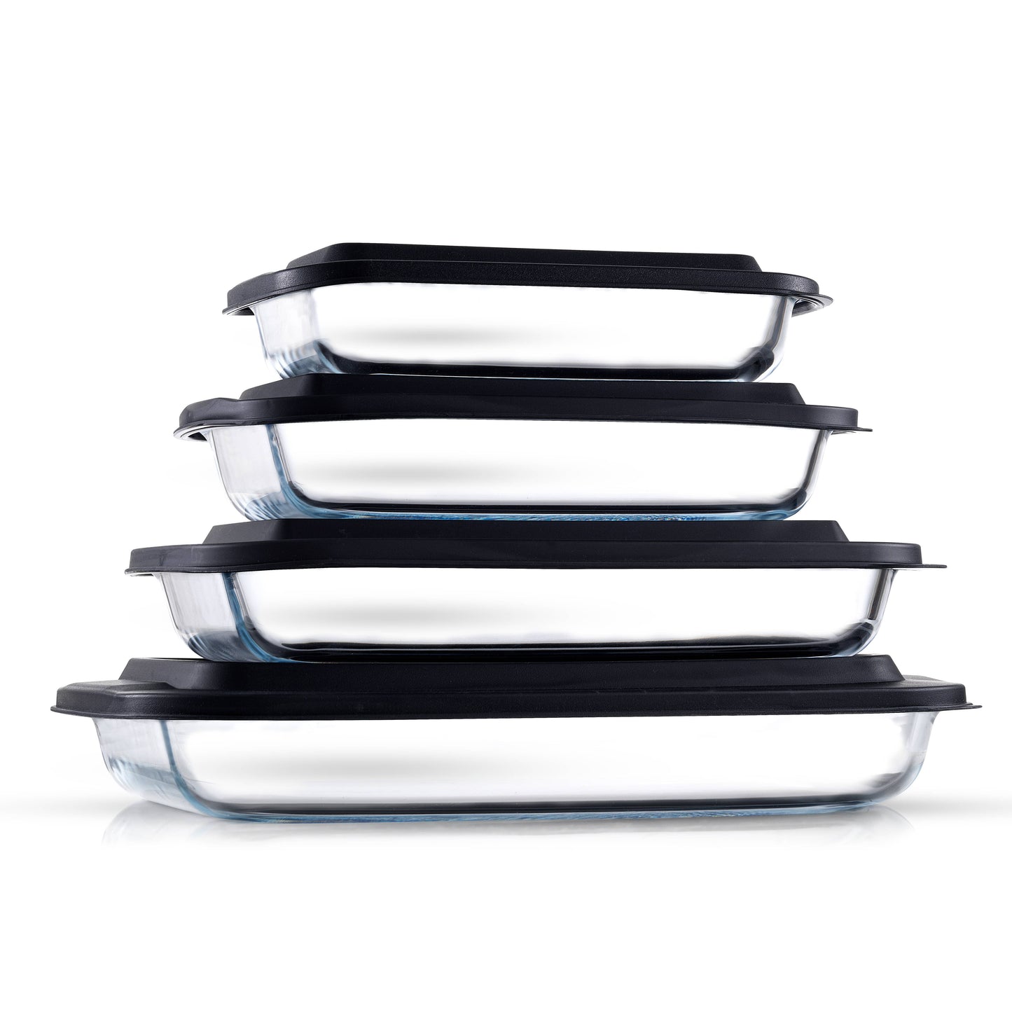 JoyFul Oven To Table Glass Casserole Baking Dishes with Lids