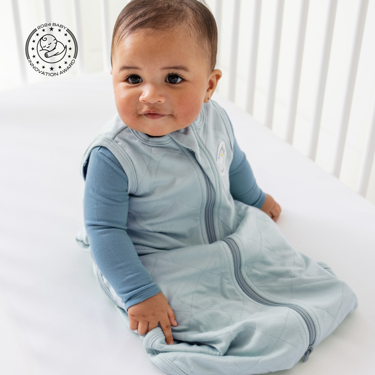 Bamboo Classic Sleep Sack (Non-weighted): Dino Blue / 0 - 6 Months - Edwina Alexis