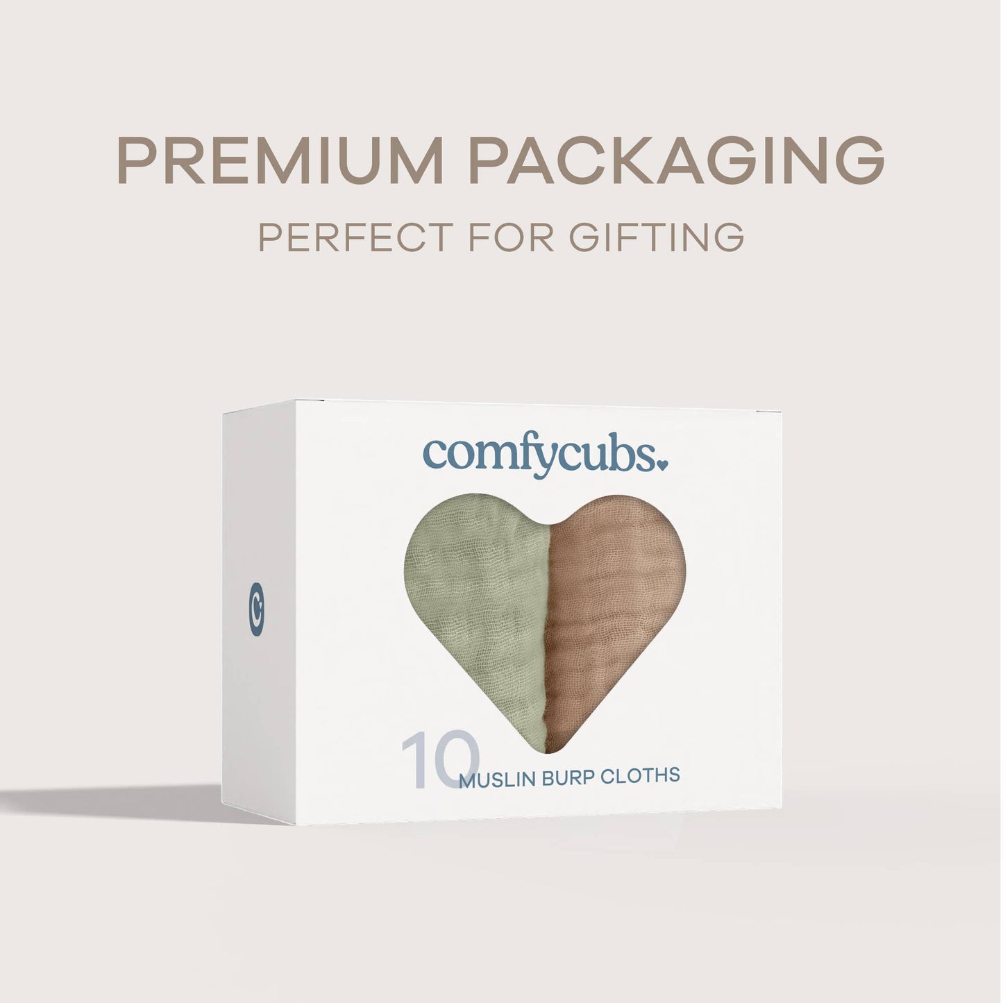 Muslin Burp Cloths by Comfy Cubs: White / 6-Pack 20”X10”