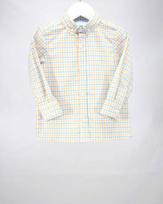 Fall Plaid Garden Leo Oxford Shirt: 2T