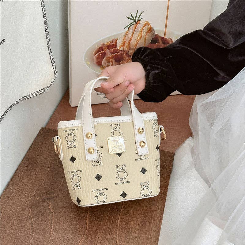 Mini Girls' Bucket Bag with Unique Animal Print
