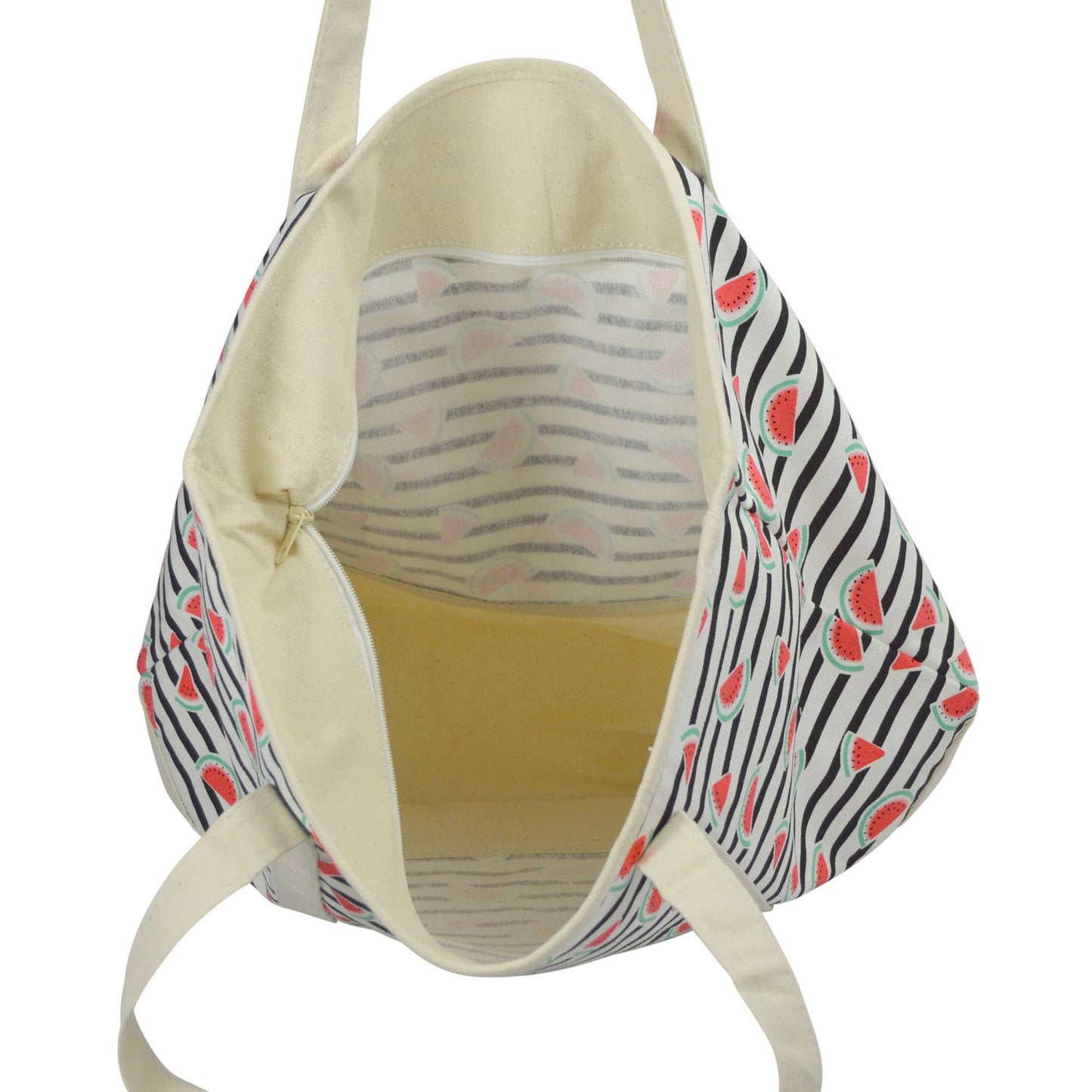 DALIX 22" Shopping Tote Bag in Heavy Cotton Canvas: Black