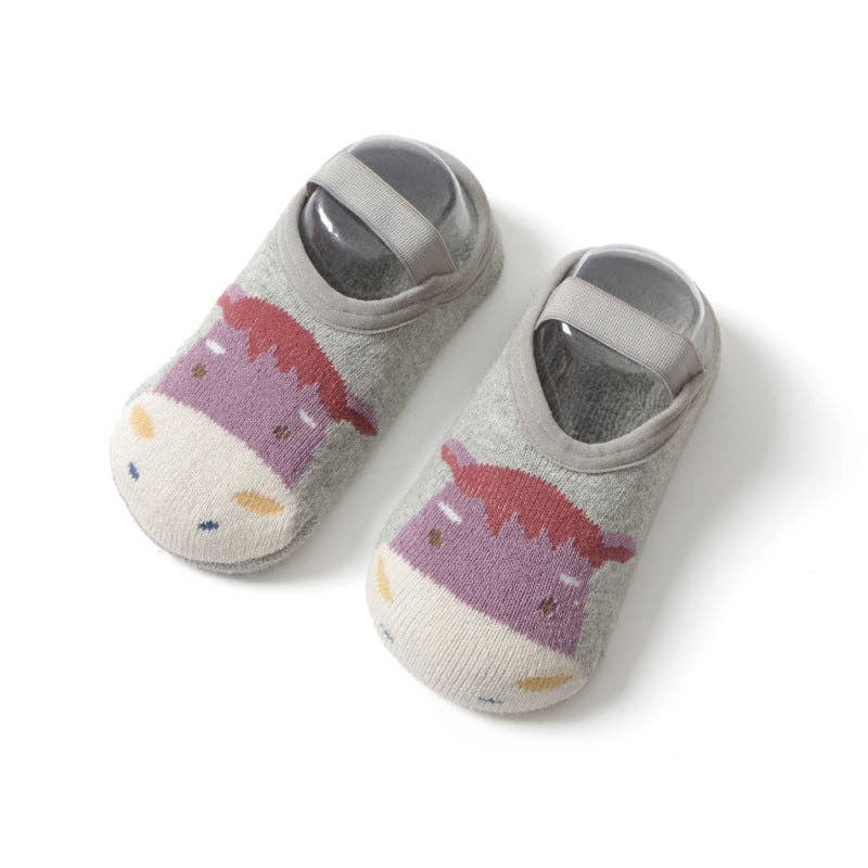 Kids Floor Socks Cute Cartoon Anti-Slip Cozy Cotton Socks