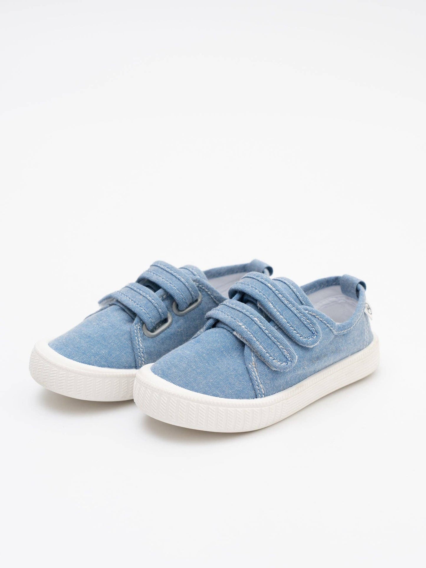 Kids' Classic Canvas Velcro Sneaker: Denim / 4C