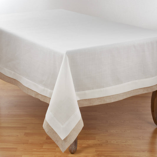 Double Layer Tablecloth: Ivory / 67"x180" - Edwina Alexis