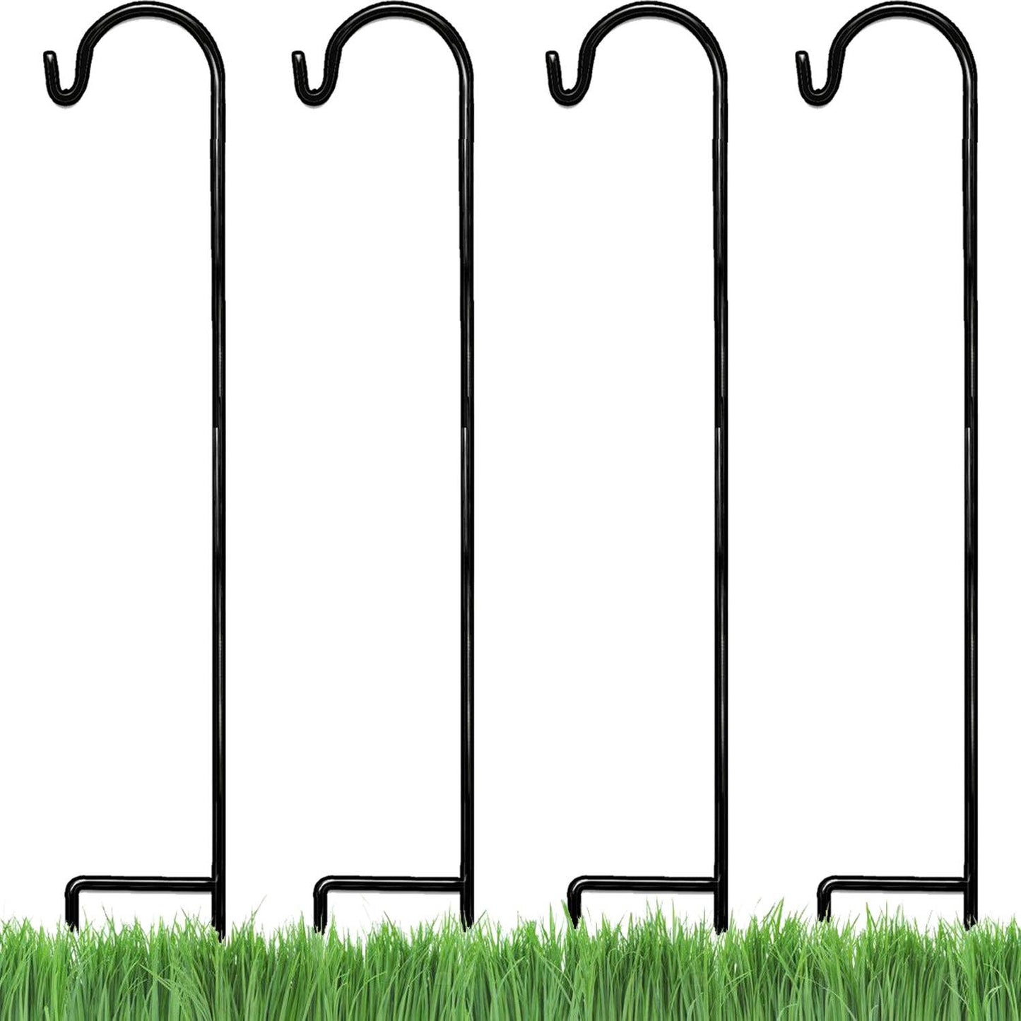 Ashman Shepherd's Hooks, 35 Inches Black, Set of 4 Made of P