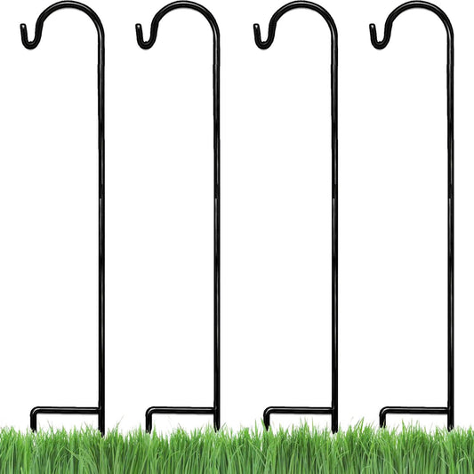 Ashman Shepherd's Hooks, 35 Inches Black, Set of 4 Made of P