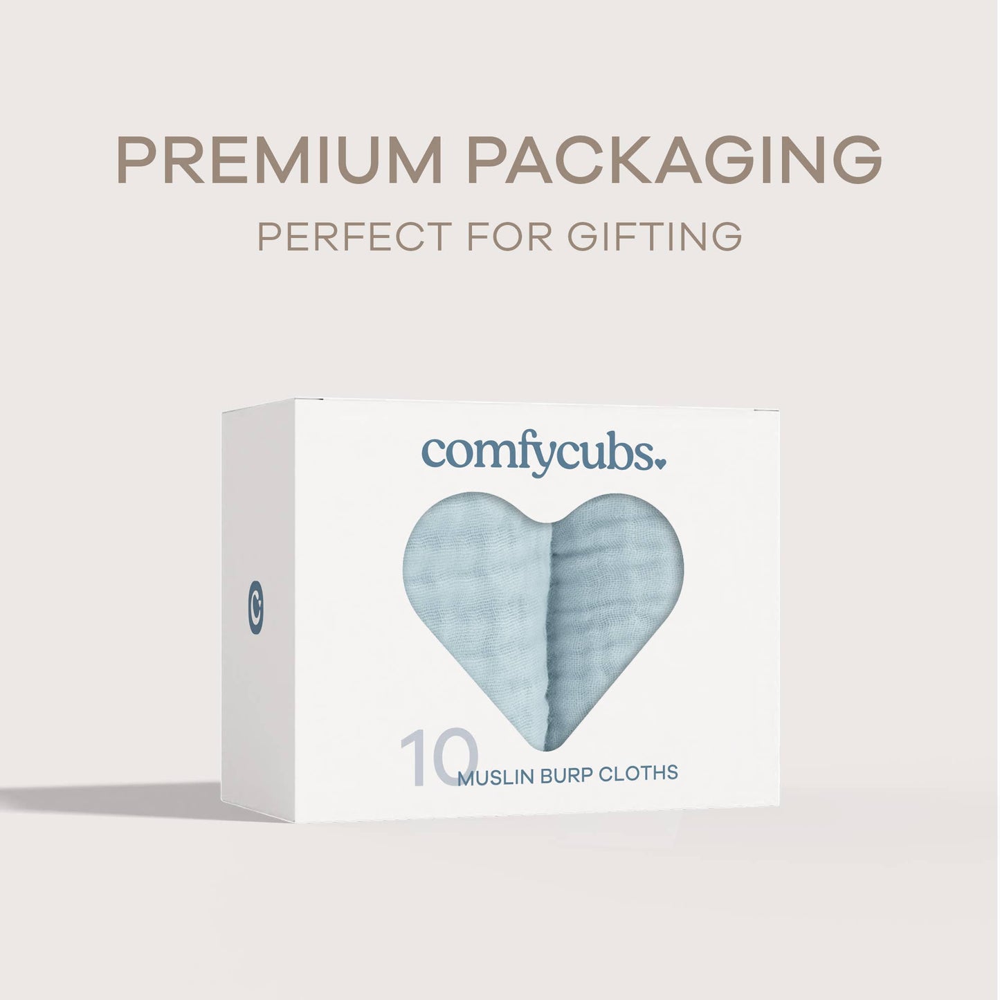 Muslin Burp Cloths by Comfy Cubs: White / 6-Pack 20”X10”