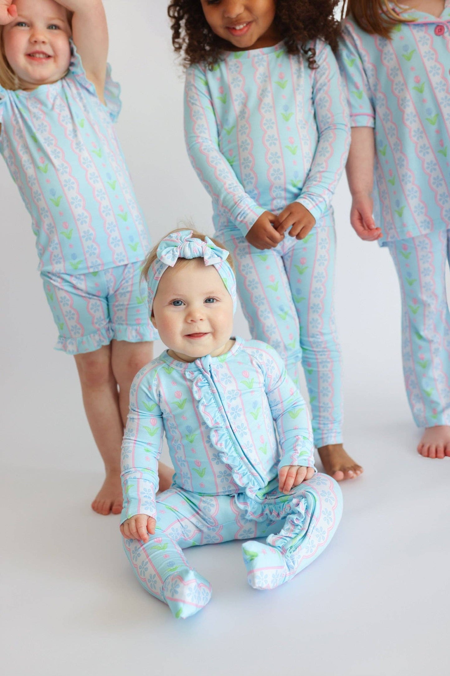 WHIMSY TULIP DREAM RUFFLE ROMPER: 3-6M