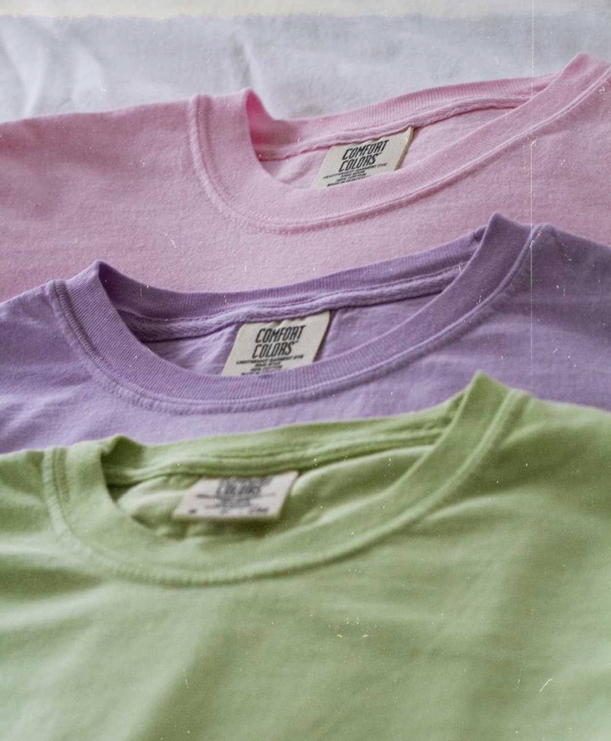 Comfort Colors Shirts, Unisex Heavyweight Tees, LIGHT Colors: Light Green / S