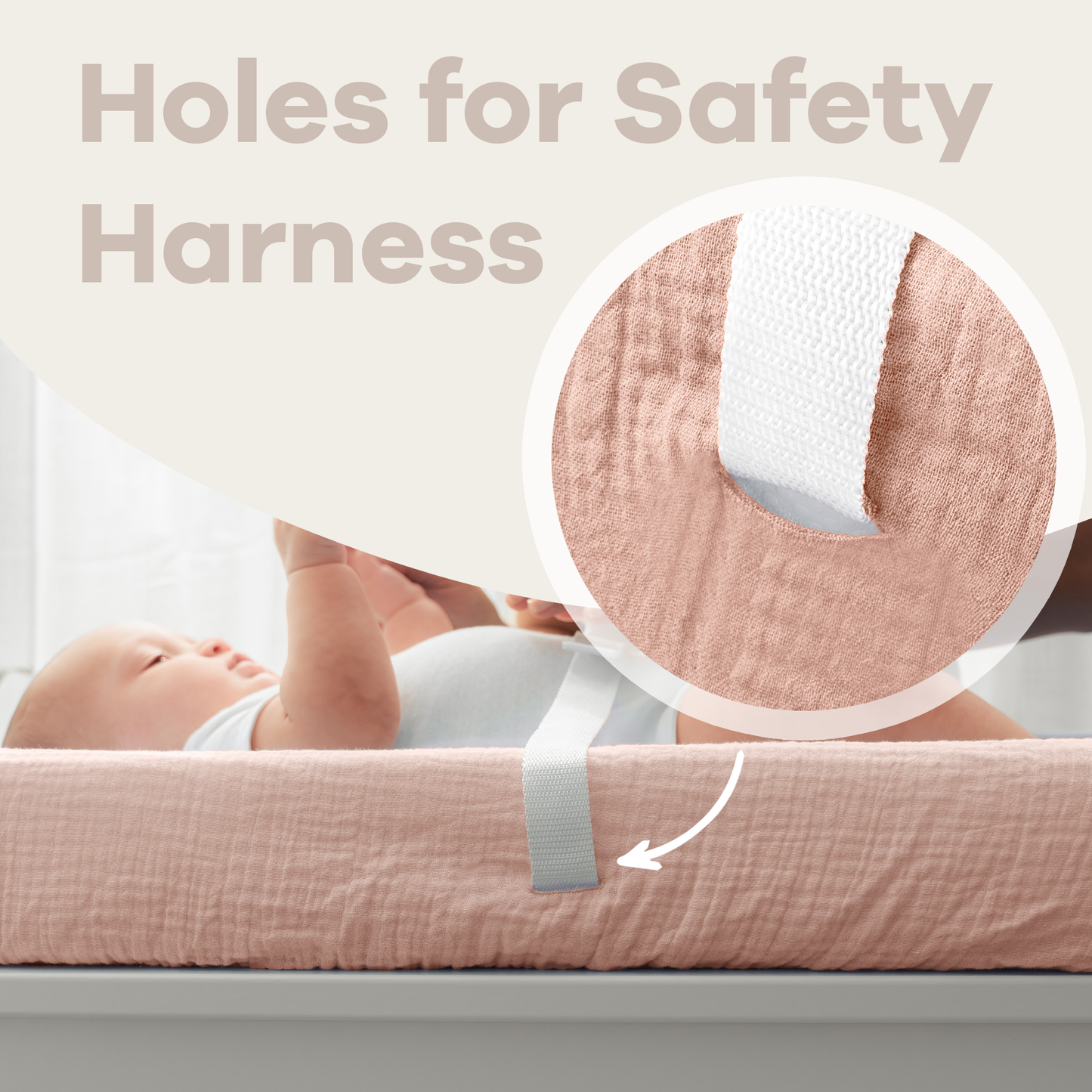 Muslin Fitted Changing Pad Cover, Extra Soft  by Comfy Cubs: White