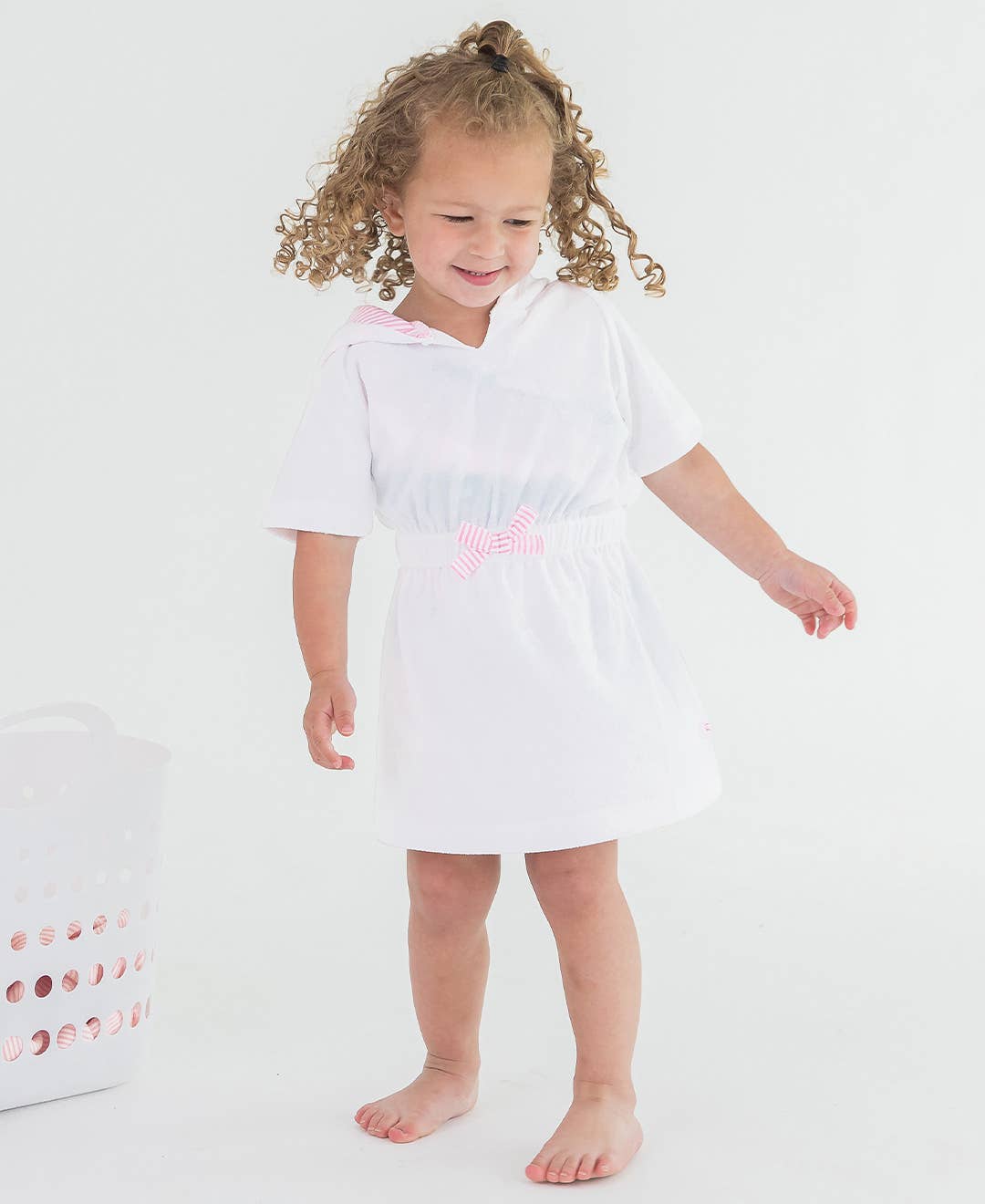 Girls White Terry Cover-Up: 2T