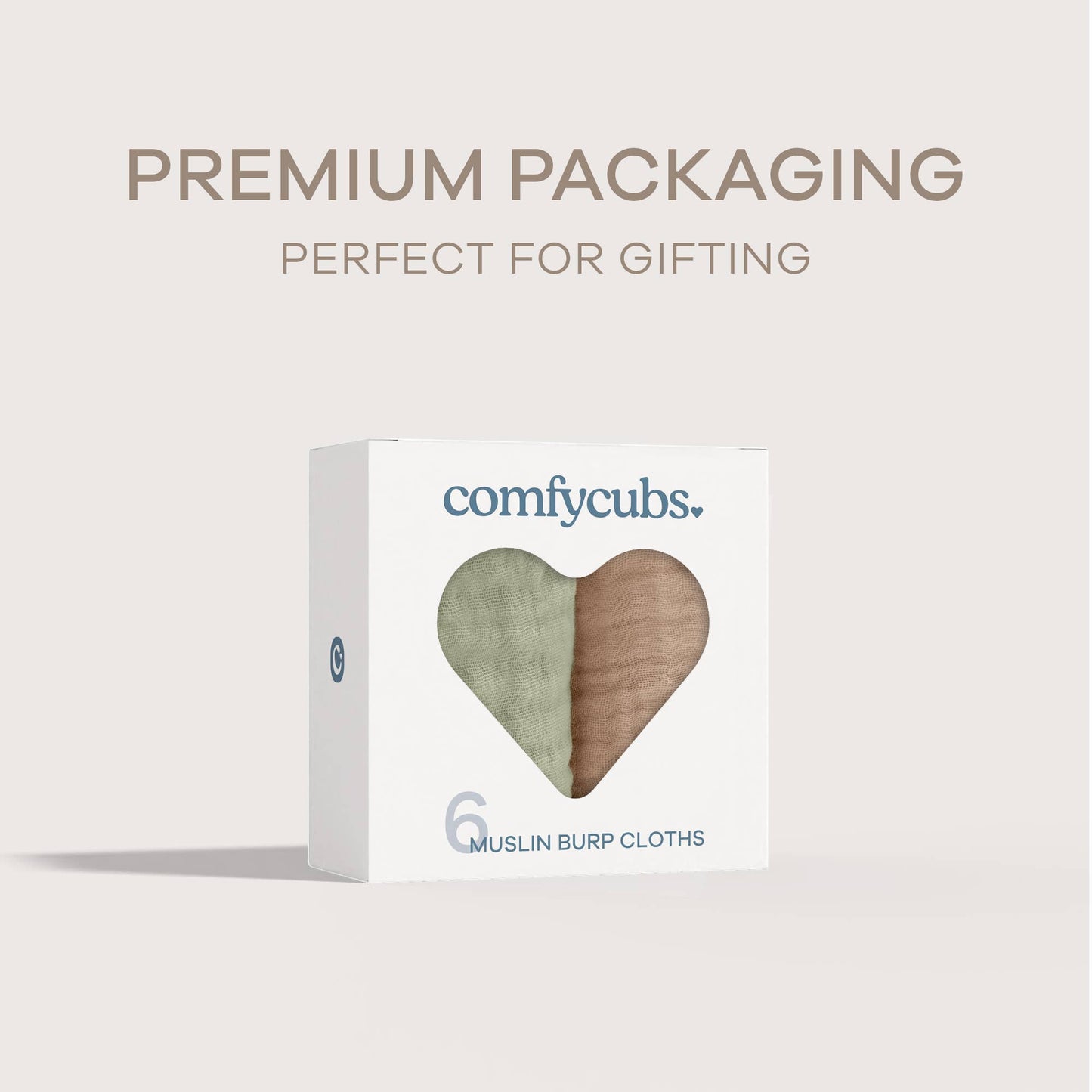 Muslin Burp Cloths by Comfy Cubs: White / 6-Pack 20”X10”