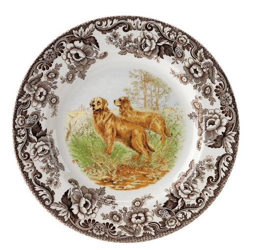 Spode Woodland Dinner Plate 10.5 inch (Golden Retriever)