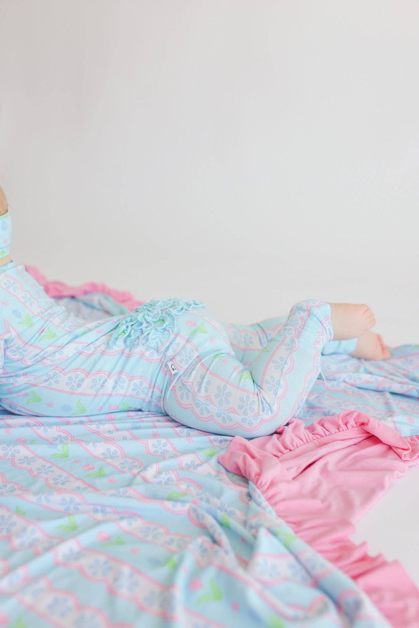 WHIMSY TULIP DREAM RUFFLE ROMPER: 6-12M