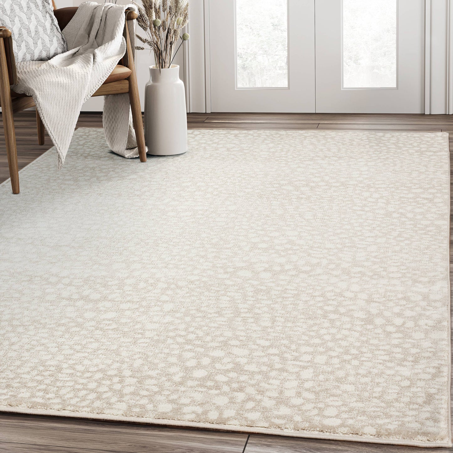 Abani Arto Contemporary Cheetah Print Area Rug: 6' x 9'