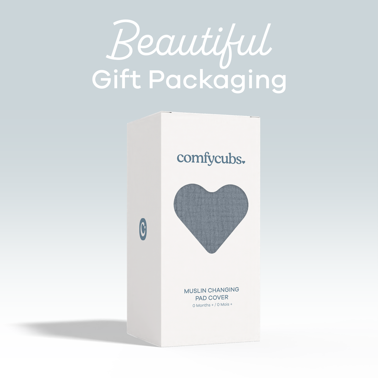 Muslin Fitted Changing Pad Cover, Extra Soft  by Comfy Cubs: White