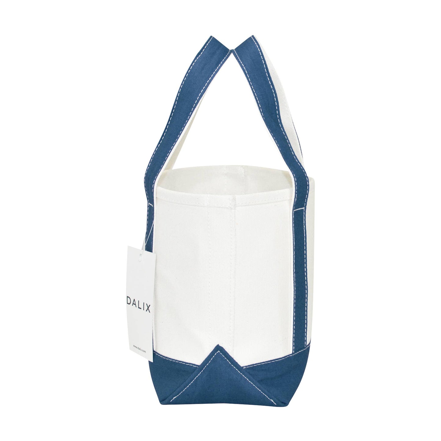 DALIX 14" Mini Small Cotton Canvas Party Favor Gift Tote Bag: Royal Blue