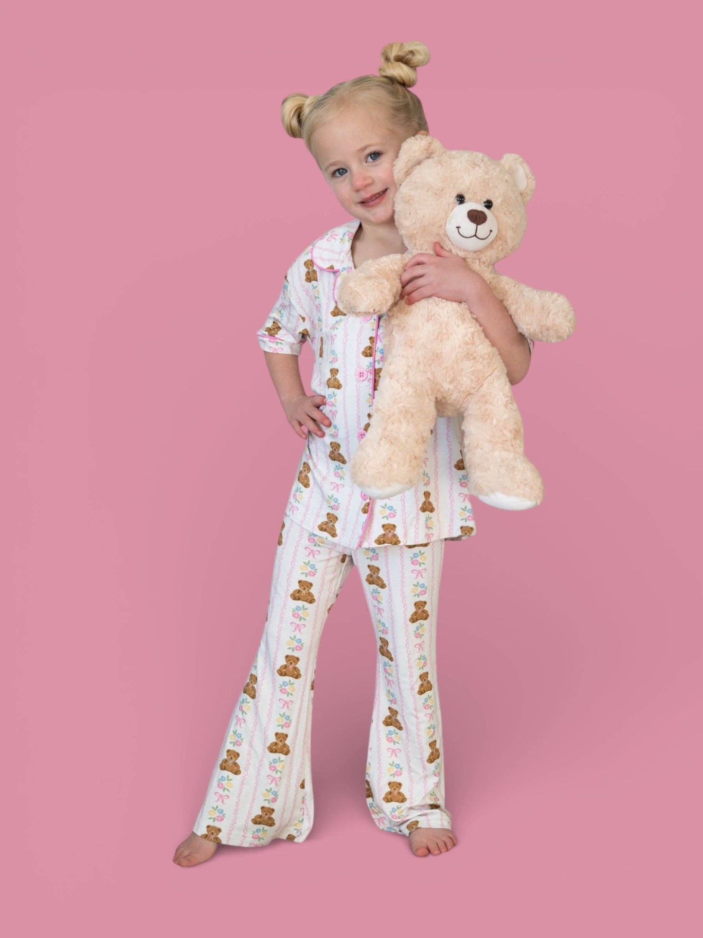 BEAR-Y BLOSSOMS DREAM GIRL'S FLARE SET: 2T