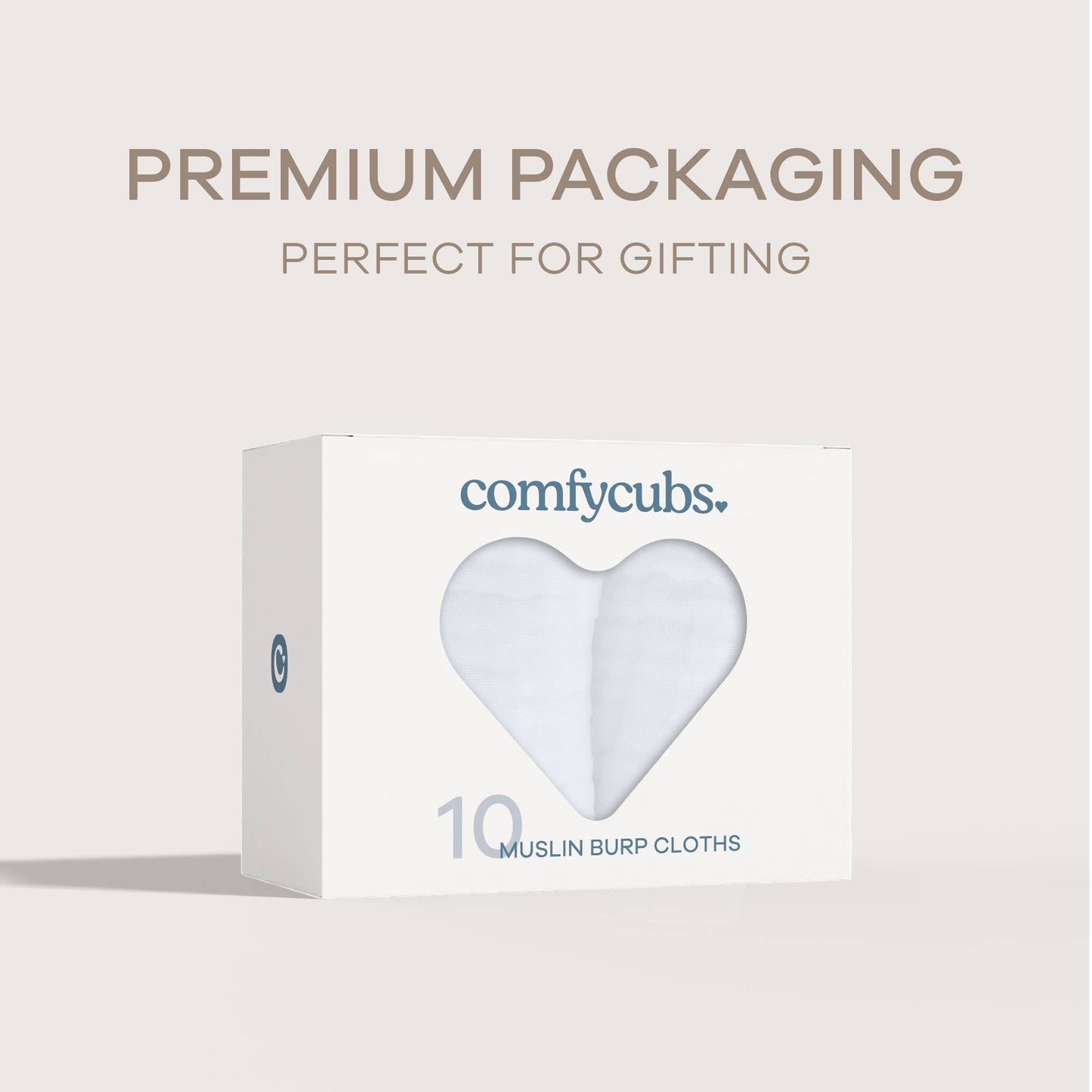 Muslin Burp Cloths by Comfy Cubs: White / 6-Pack 20”X10”