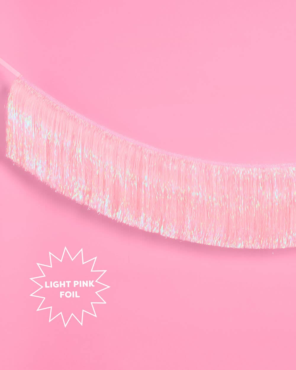 Light Pink Fringe Banner | Pink Party Decor, Bachelorette