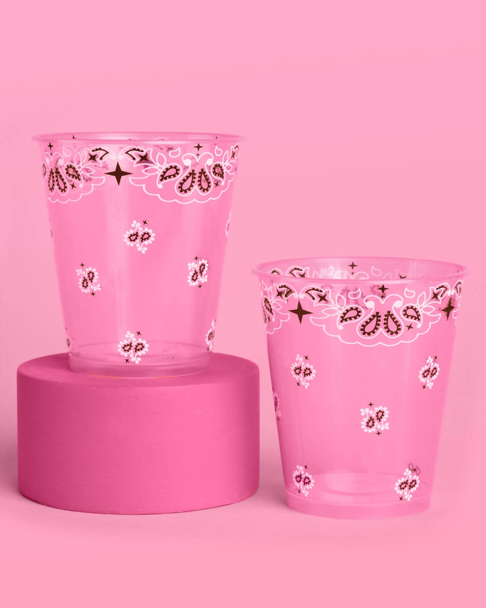 Cowgirl Cups | western party, pink bandana, yeehaw