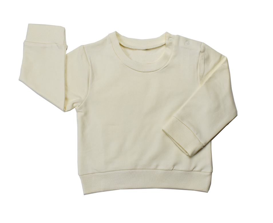 Blank Organic Cream Crewneck Sweatshirt infants/toddlers : 12-18 months