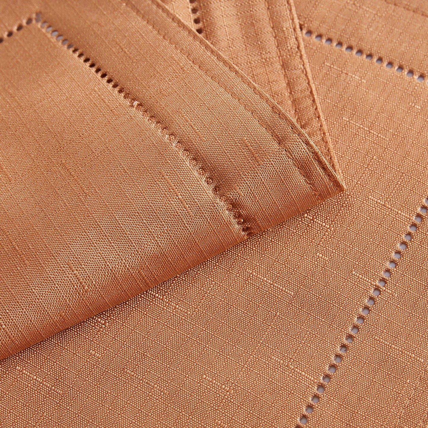 Alison Hemstitch Border Fabric Placemat, Set of 4 - 13"x19": Fog