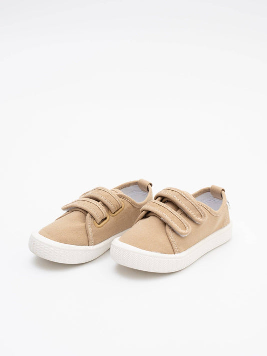 Kids' Classic Canvas Velcro Sneaker: Brown / 3C