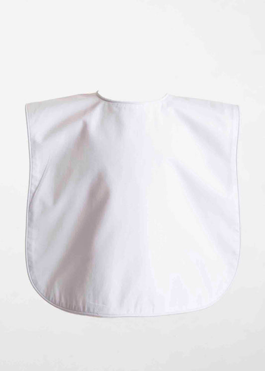 Brookshire Bib - White with White Piping: One Size - Edwina Alexis