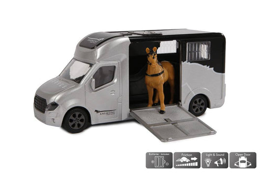 Kids Globe 1:32 Scale Anemone Horse Truck Toy With 1 Horse: Grey