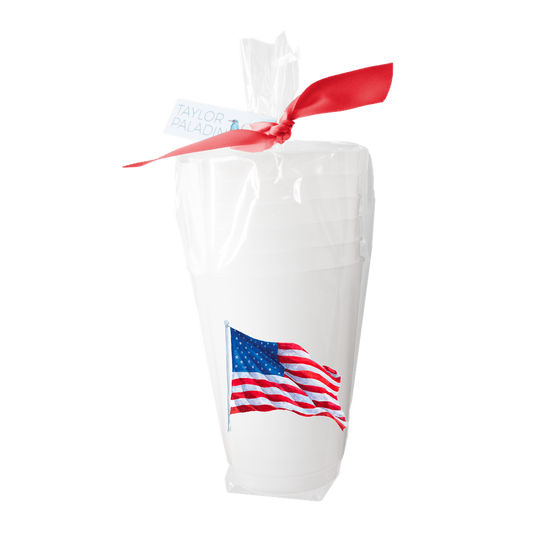 American Flag Frosted Cups | Set of 6