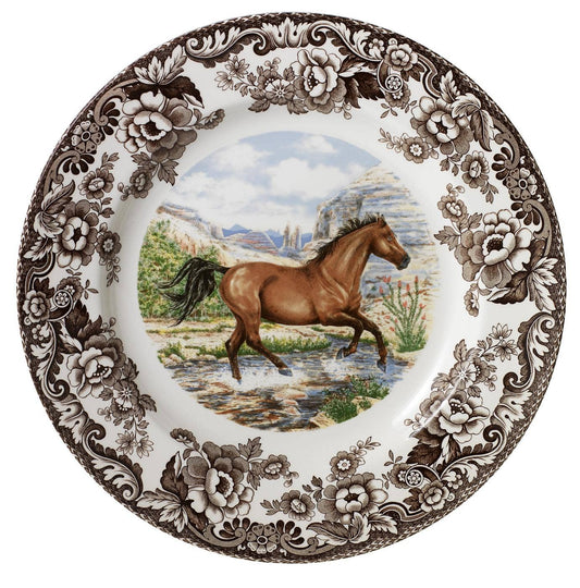 Woodland Horses Dinner Plate 10.5" Amer Qtr